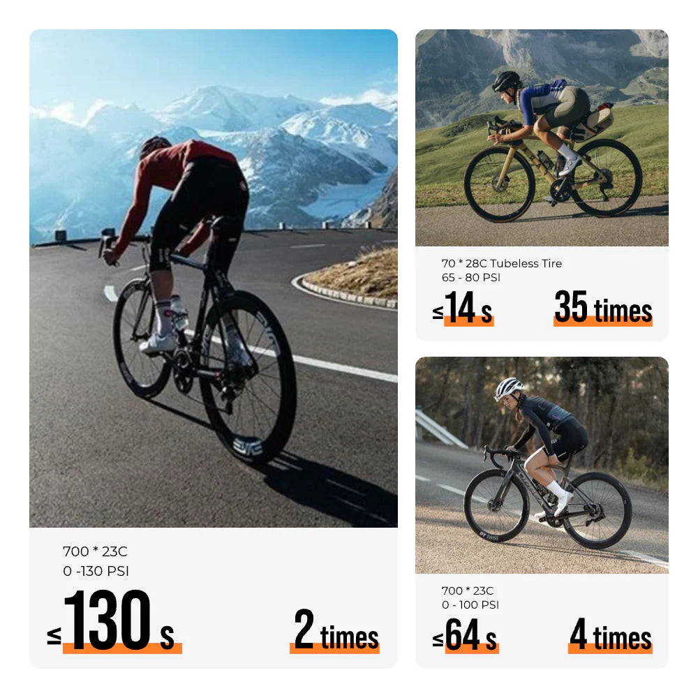 Pompe vélo multifonctions avec feu arrière - Flextail
